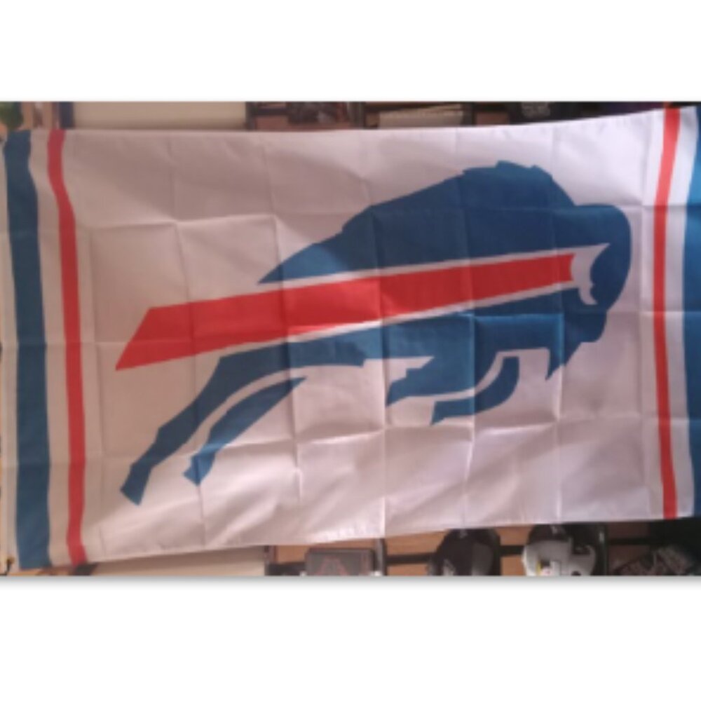 NEW Buffalo Bills Blue Red Logo NFL 3X5 Feet Flag Banner Wall Decor or Pole Hang